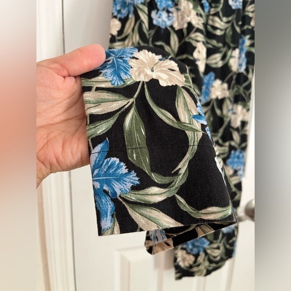 Kensie Jeans Floral Tropical Linen Shirt/Pant Set- Size XS - Picture 9 of 12